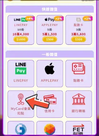 我要贏Online完整儲值攻略|MyCard最高50000點 & Switch 2 等你拿! 9 會員扣點